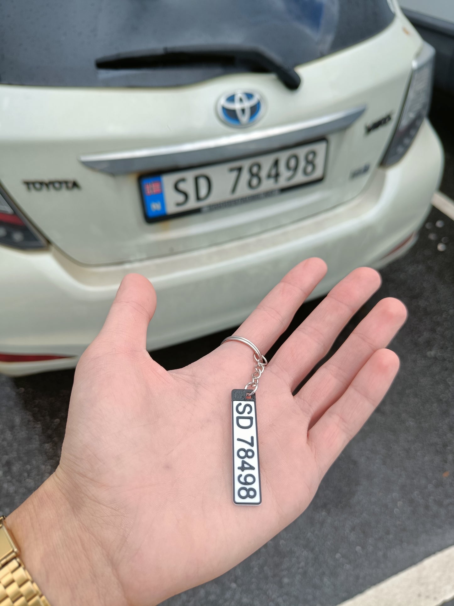 Nøkkelring med skiltnummer